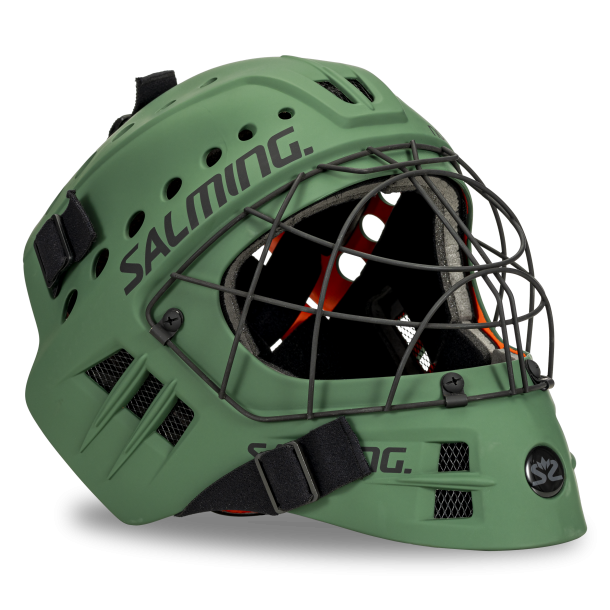 Salming Phoenix Elite Helmet, Black/Camping Green